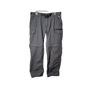 BC‎ Clothing Convertible Pants Mens L 35x28.5 (T Lx30 Gray Cargo Zip Off Outdoor